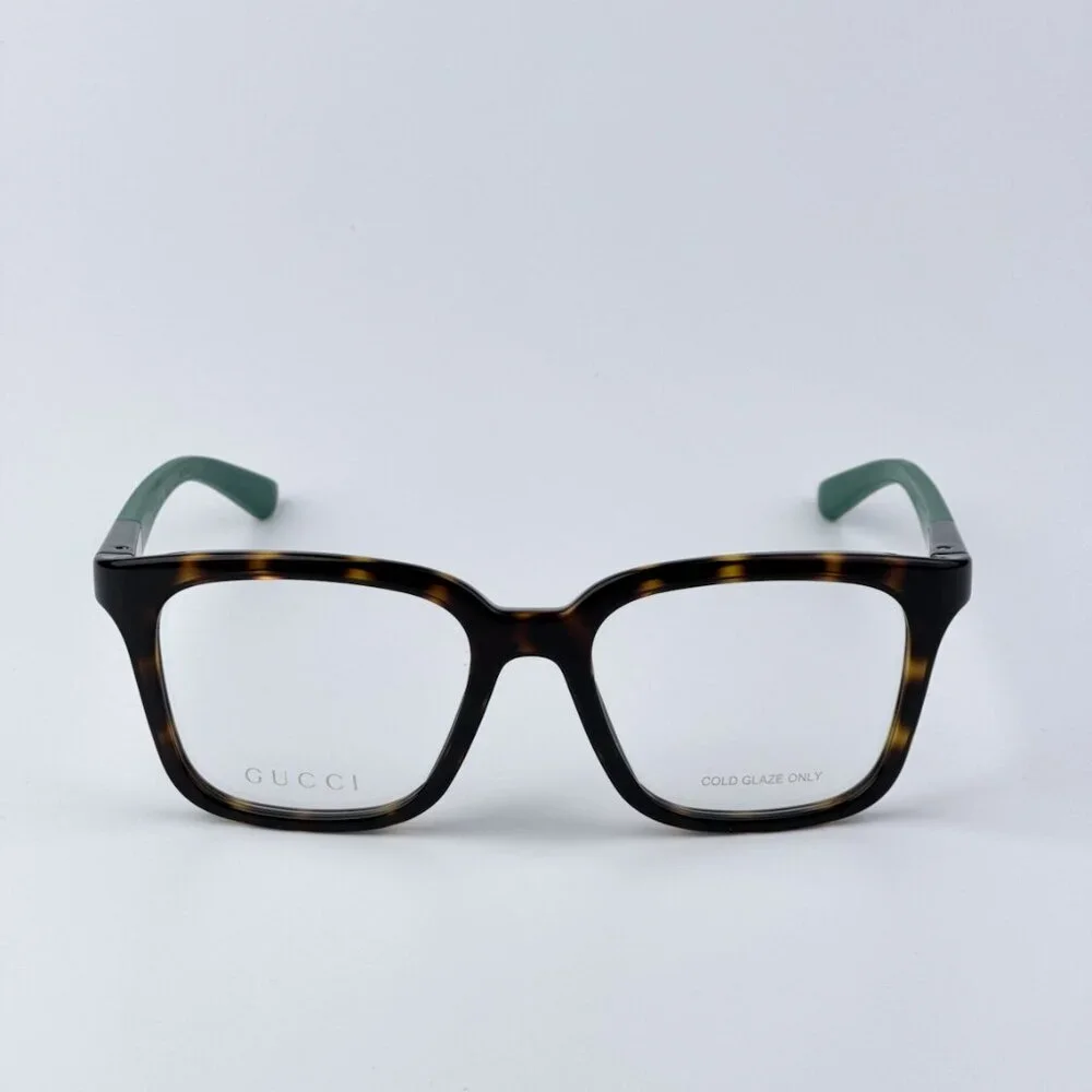Gucci GG1738O 003 BRAND NEW Eyeglasses Havana Green Unisex Square